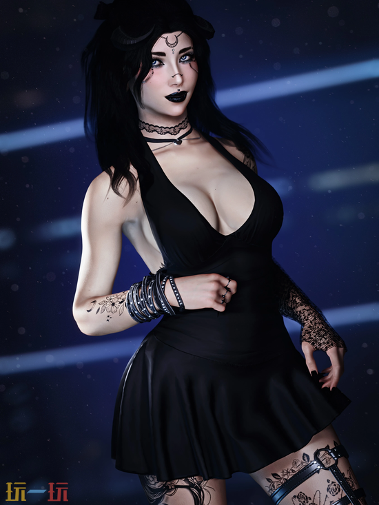 赛博朋克2077女VMOD分享-天使巨乳身材纤腰翘臀丰满模型一键安装