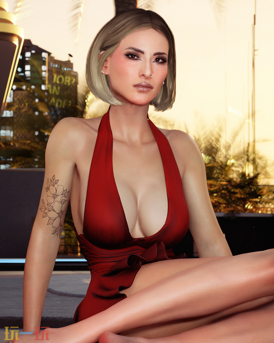 赛博朋克2077女VMOD分享-天使巨乳身材纤腰翘臀丰满模型一键安装