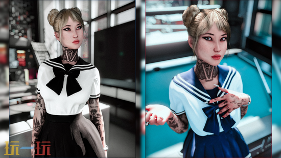 赛博朋克2077女V性感身材MOD- 女V性感JK套装兼容所有身材一键装