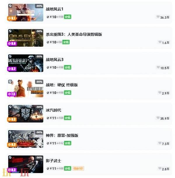 Steam夏促即将结束！一折游戏汇总！5款游戏限免