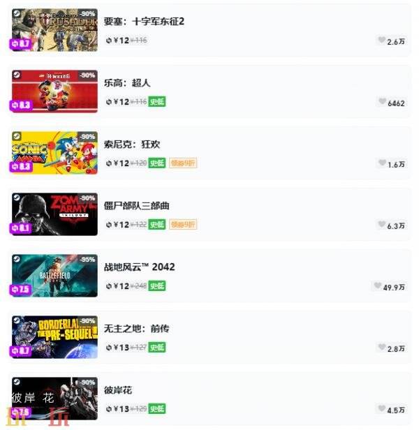 Steam夏促即将结束！一折游戏汇总！5款游戏限免