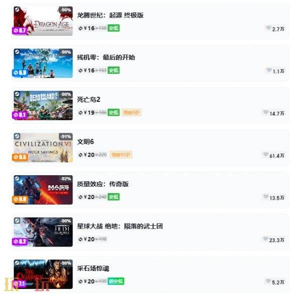 Steam夏促即将结束！一折游戏汇总！5款游戏限免