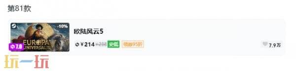 Steam今日史低游戏分享！7月8日史低佳作推荐