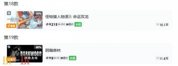 Steam今日史低游戏分享!7月14日史低佳作推荐
