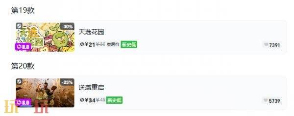 Steam今日史低游戏分享!7月14日史低佳作推荐