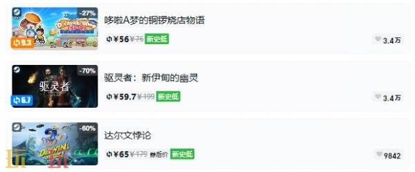Steam今日史低游戏分享!7月15日史低佳作推荐