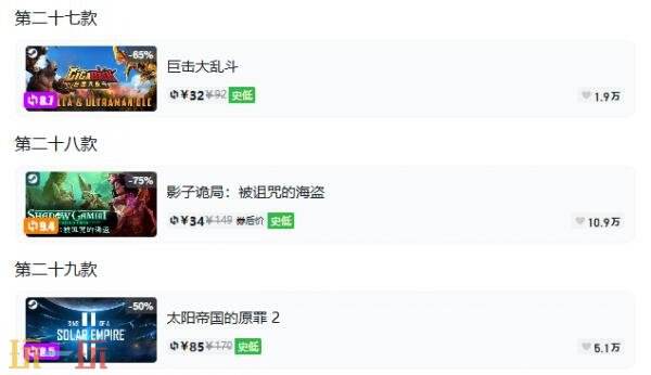 Steam今日史低游戏分享！7月16日史低佳作推荐