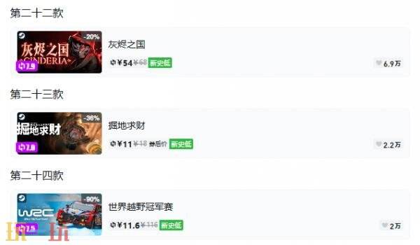 Steam今日史低游戏分享！7月16日史低佳作推荐