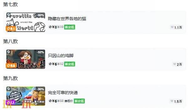 Steam今日史低游戏分享！7月16日史低佳作推荐