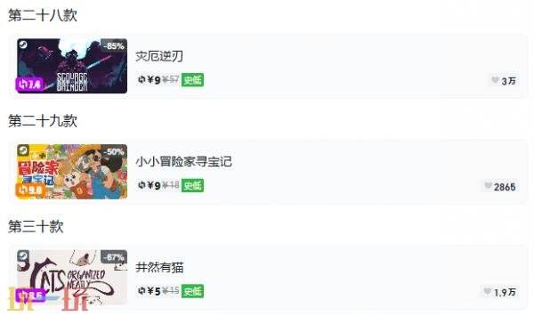 Steam今日史低游戏分享！7月16日史低佳作推荐