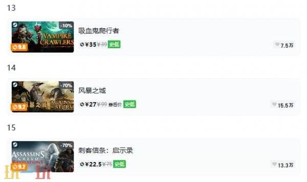 Steam今日史低游戏分享！7月17日史低佳作推荐