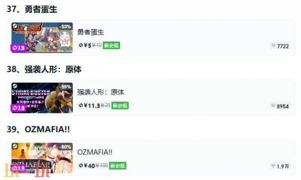 Steam今日史低游戏分享！7月17日史低佳作推荐