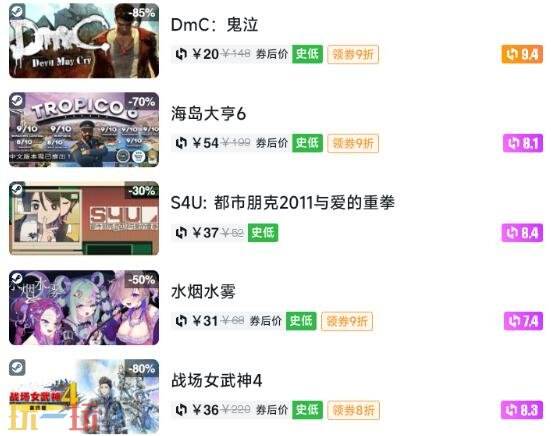 Steam今日史低游戏分享!7月20日史低佳作推荐