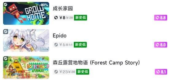 Steam今日史低游戏分享!7月20日史低佳作推荐
