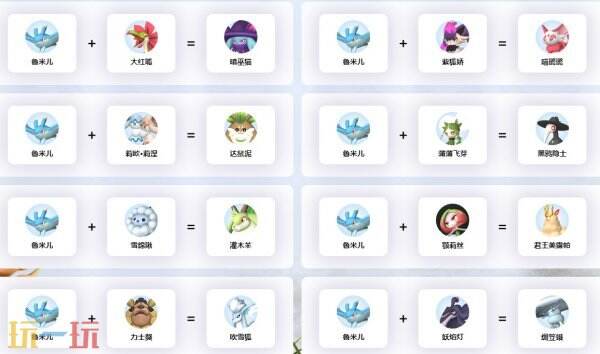 幻兽帕鲁鲁米儿配种公式 幻兽帕鲁鲁米儿繁殖公式
