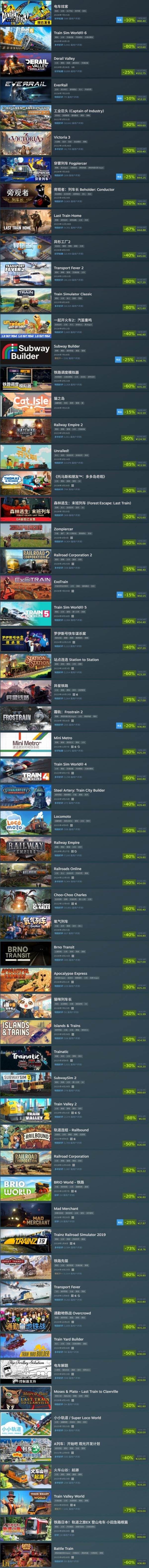 Steam火车游戏节现已正式开启！活动截止至7月28日