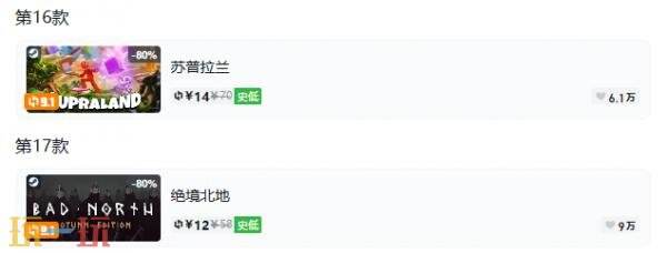 Steam今日史低游戏分享!7月22日史低佳作推荐