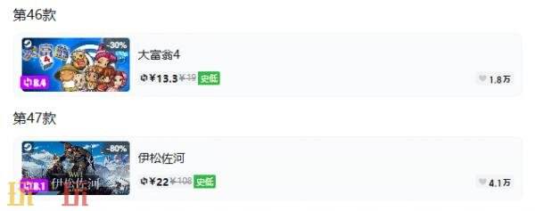 Steam今日史低游戏分享!7月22日史低佳作推荐