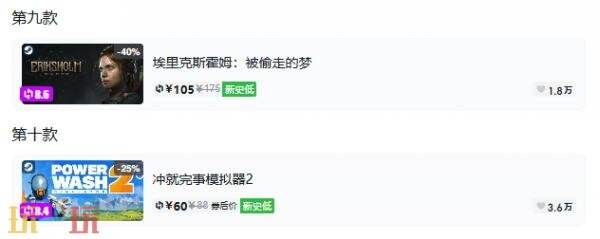 Steam今日史低游戏分享!7月22日史低佳作推荐