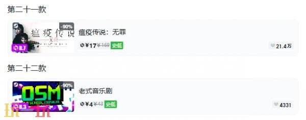 Steam今日史低游戏分享!7月22日史低佳作推荐