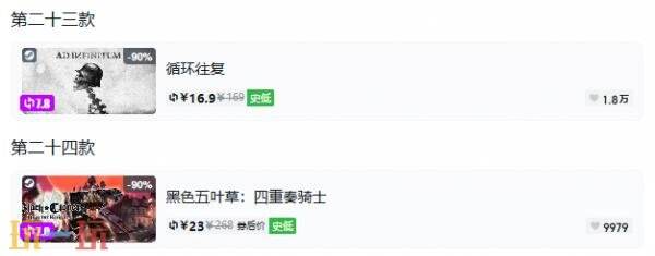 Steam今日史低游戏分享!7月23日史低佳作推荐