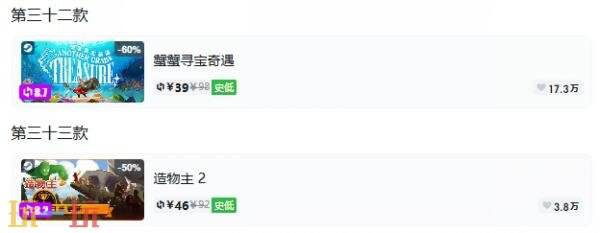Steam今日史低游戏分享!7月23日史低佳作推荐