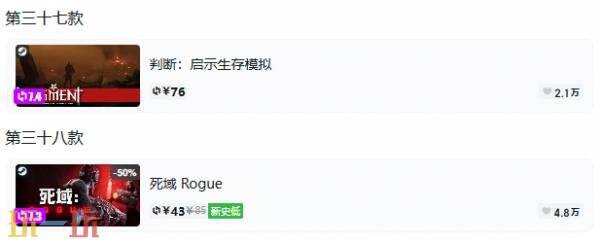 Steam今日史低游戏分享!7月23日史低佳作推荐