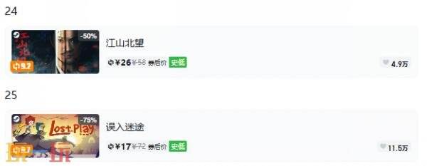 Steam今日史低游戏分享！7月24日史低佳作推荐