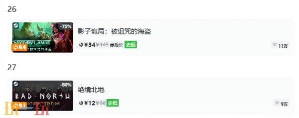 Steam今日史低游戏分享！7月24日史低佳作推荐