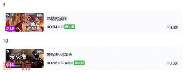 Steam今日史低游戏分享！7月24日史低佳作推荐