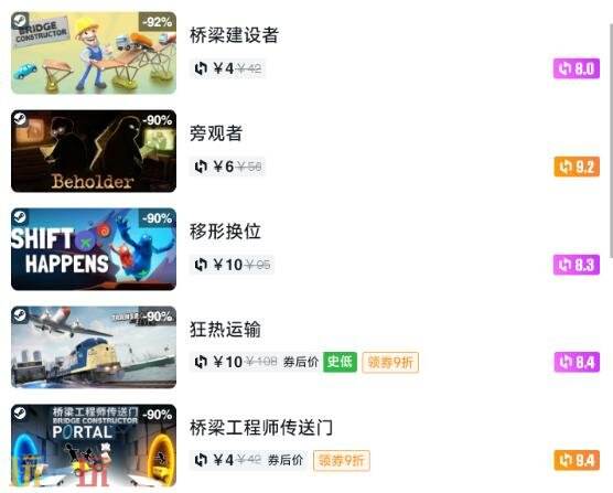 Steam今日史低游戏分享！7月24日史低佳作推荐