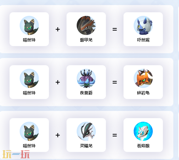 喵丝特繁殖公式 幻兽帕鲁喵丝特配种公式