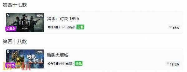 Steam今日史低游戏分享!7月27日史低佳作推荐
