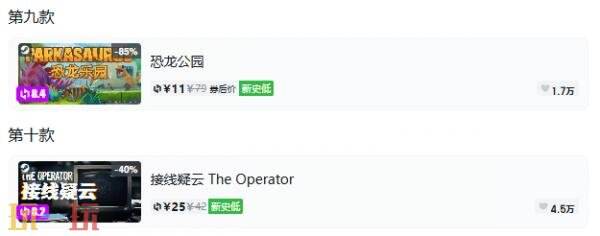 Steam今日史低游戏分享!7月27日史低佳作推荐