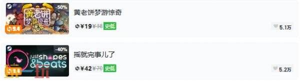 Steam今日史低游戏分享！7月29日史低佳作推荐