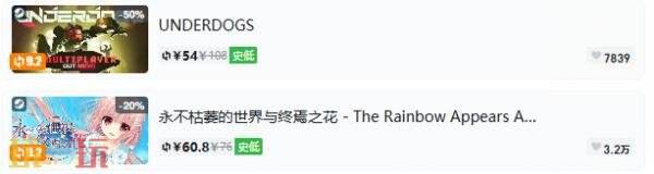 Steam今日史低游戏分享！7月29日史低佳作推荐