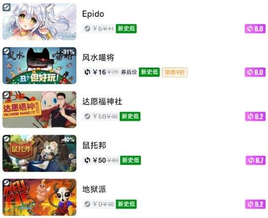 Steam今日史低游戏分享!7月30日史低佳作推荐