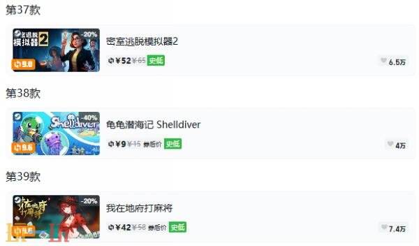Steam今日史低游戏分享!8月3日史低佳作推荐