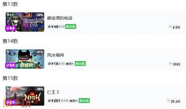 Steam今日史低游戏分享!8月3日史低佳作推荐