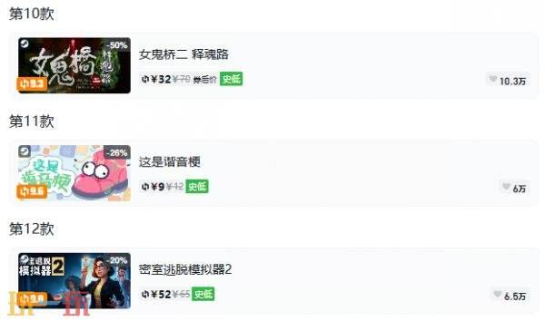 Steam今日史低游戏分享!8月4日史低佳作推荐