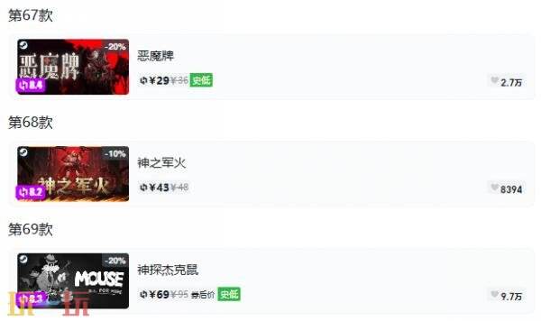 Steam今日史低游戏分享!8月4日史低佳作推荐