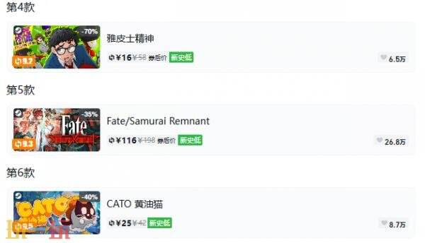 Steam今日史低游戏分享!8月4日史低佳作推荐