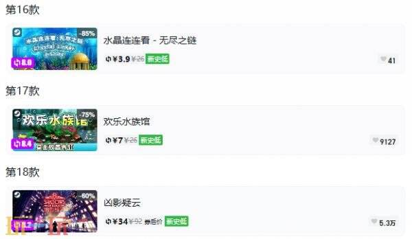 Steam今日史低游戏分享!8月4日史低佳作推荐