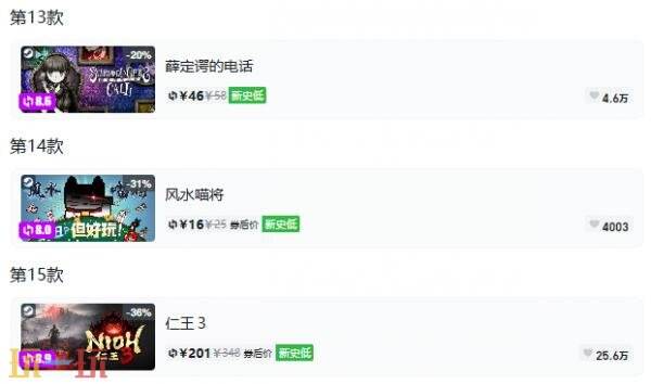Steam今日史低游戏分享!8月4日史低佳作推荐