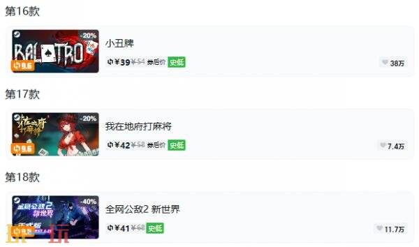 Steam今日史低游戏分享！8月5日史低佳作推荐