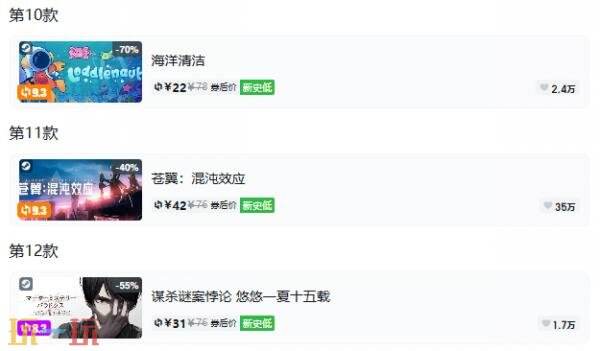 Steam今日史低游戏分享！8月5日史低佳作推荐