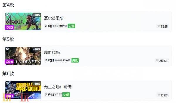 Steam今日史低游戏分享！8月5日史低佳作推荐