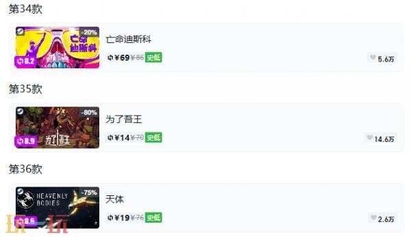 Steam今日史低游戏分享！8月6日史低佳作推荐