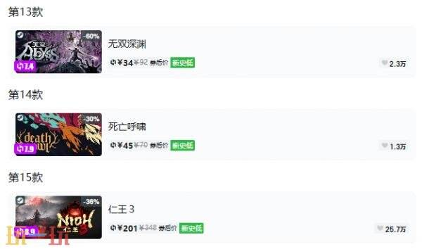 Steam今日史低游戏分享!8月10日史低佳作推荐