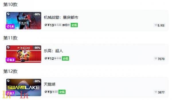 Steam今日史低游戏分享!8月10日史低佳作推荐